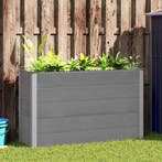 vidaXL Plantenbak verhoogd 150x50x91 cm HKC grijs, 100 cm of meer, Verzenden, Nieuw, 60 cm of meer