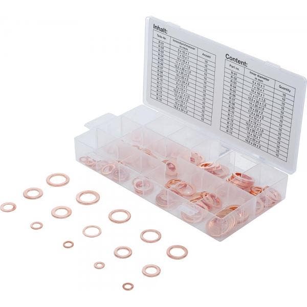 Assortiment koperen ringen 150-delig (Assortimenten), Auto diversen, Autogereedschap, Nieuw, Verzenden