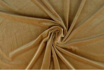 10 meter stretch fluweel - Beige, Hobby en Vrije tijd, Stoffen en Lappen, 120 cm of meer, Beige, Ophalen of Verzenden, Polyester