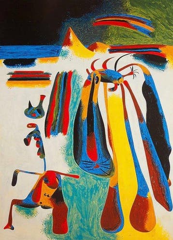 Joan Miro (1893-1983) - “Paysan catalan, 1936”. - 80 x 60