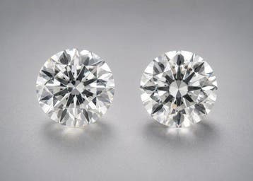 Zonder minimumprijs - 2 pcs Diamant (Natuurlijk) - 0.63 ct -, Nieuw