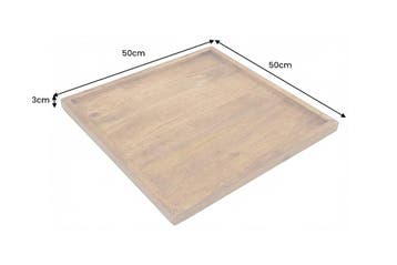 Dienblad MAKASSAR 50cm mangohout bruin honing afwerking -, Huis en Inrichting, Ophalen of Verzenden, Nieuw