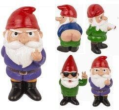 Kleine stoute tuinkabouter middelvinger (6,5cm), Ophalen of Verzenden, Nieuw