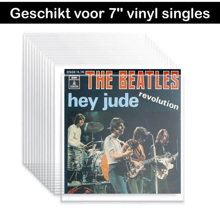 Buitenhoezen geschikt voor 7 vinyl singles - Polyethyleen, Cd's en Dvd's, Vinyl | Overige Vinyl, Ophalen of Verzenden