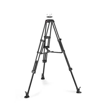 Manfrotto Alu Twin MS Tripod 100/75mm, Nieuw, 150 tot 175 cm, Met balhoofd, Ophalen of Verzenden