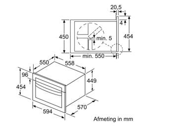 Neff C1AMG84G0 Inbouw Combimagnetron – 45 cm – 44 Liter – Gr, Verzenden, Nieuw