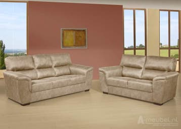 Bankstel Oostrum - rechte banken - Beige