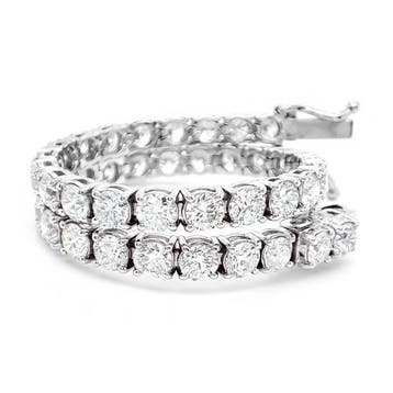 Armband - 14 karaat Witgoud - 9.92ct. tw. Diamant, Nieuw