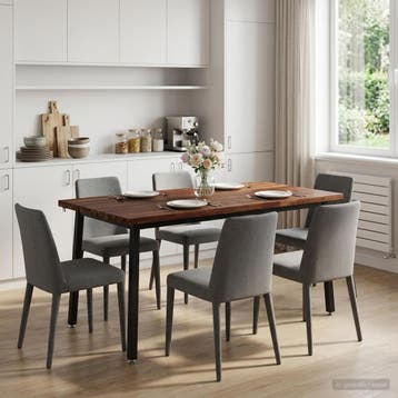 vidaXL Vierkante Eettafel 160 x 80 x 75 cm Massief, Huis en Inrichting, Verzenden, Nieuw