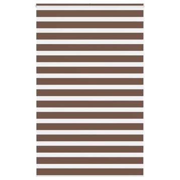 vidaXL Zebra rolgordijn 150x200 cm stofbreedte 145,9cm, Verzenden, Nieuw, Bruin
