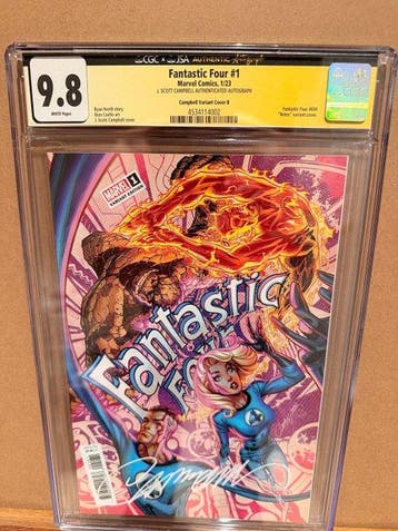 Fantastic Four #1 - (Legacy #694) - Retro Variant - Signed, Nieuw