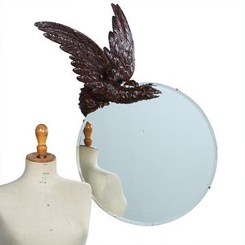 Fabelachtige spiegel Draak bij volle maan in de manier van, Antiek en Kunst, Antiek | Spiegels, Ophalen of Verzenden