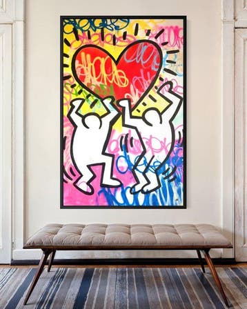 Gunnar Zyl - Heart / Keith Haring & Zyl XXL, Antiek en Kunst