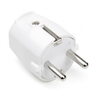Schuko stekker | Q-link (Randaarde, 16 A, Wit), Doe-het-zelf en Verbouw, Elektra en Kabels, Verzenden, Nieuw