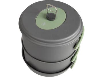 Bo-Camp Explorer - Pannenset - 4-Delig - Hard anodized -, Caravans en Kamperen, Kampeeraccessoires, Verzenden, Zo goed als nieuw