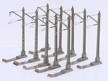 Schaal H0 Märklin 7009 bovenleidingmast met vaste voet za.., Gebruikt, Rails, Ophalen of Verzenden, Analoog