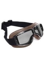 Goggles Motorbril Skibril Bril Donkerbruin Montuur Zwarte Gl, Ophalen of Verzenden, Nieuw, Overige maten, Carnaval