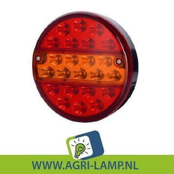 Led achterlicht rond (hamburger) 10V-30V PRO serie, Verzenden, Nieuw