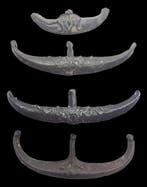 Indonesië. Lot of 4 beautiful decorated pieces of Prahoe