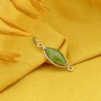 9 karaat hanger met jade (Hanger of bedel), Ophalen of Verzenden, Gebruikt, Goud, Overige merken