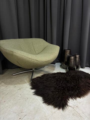 Label gigi met wol bouclé, Huis en Inrichting, Fauteuils, Zo goed als nieuw