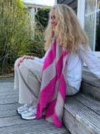 Haakpatroon Sjaal Asymmetrisch met diagonalen van Drops Ki, Ophalen of Verzenden, Nieuw