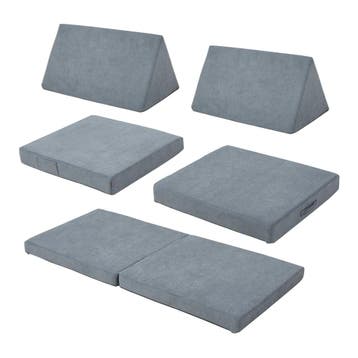 Speelbank Norhulta 5-delig kinderbank 150x66x45,5 cm grijs [, Verzenden, Nieuw