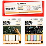 Benson Bordkrijtset - met wisser - kleurenmix - inclusief..., Hobby en Vrije tijd, Schilderen, Ophalen of Verzenden, Nieuw
