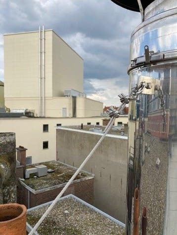 Zendmast of Rookkanaal afvoer tuien met staalkabel 3mm rvs, Verzenden, Nieuw