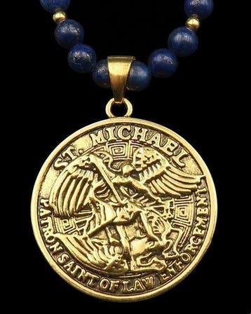 Lapis lazuli - Sint-Michaël Aartsengel – Beschermschild –