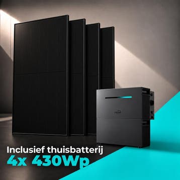 Zonnepanelen Thuisbatterij Pakket - 4 kWh - 4x 430Wp, Ophalen of Verzenden, Nieuw