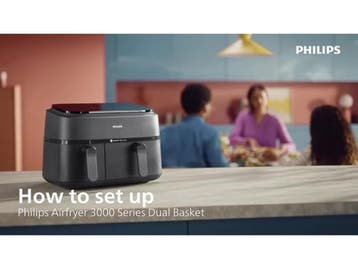 Philips 3000 series NA350/00 - Airfryer - 2 lades - zwart, Verzenden, Nieuw