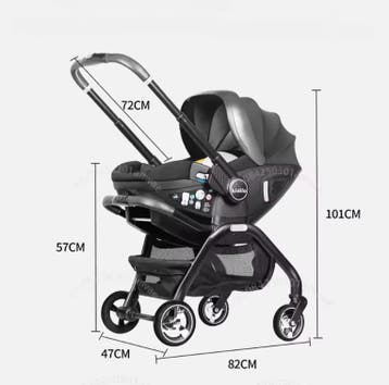 3-in-1 Kinderwagen Pasgeborenen Luxe en Opvouwbaar, Kinderen en Baby's, Kinderwagens en Combinaties, Verzenden, Nieuw