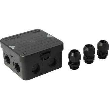 Attema Kabeldoos AK1 zwart IP65 + 3 wartels M20, Ophalen of Verzenden, Nieuw