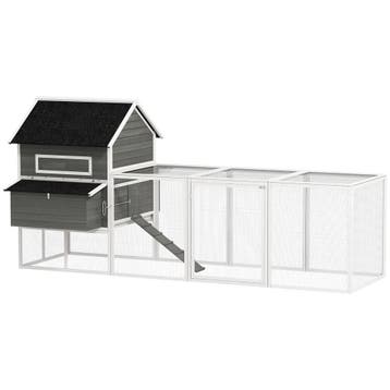 Houten Kippenhok Met Ren, Legnest, Asfaltdak, Uitschuifbaar, Verzenden, Nieuw