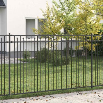 vidaXL Spike Hek BAARLO 200 x 166 cm Gepoedercoat staal, Verzenden, Nieuw, IJzer