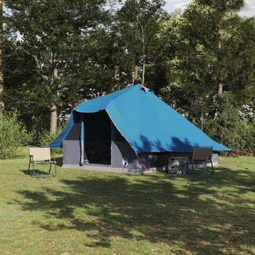 vidaXL Tipi Tent 8-persoons Blauw taft, Verzenden, Nieuw, Tot en met 2