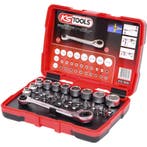 KS Tools 1/4 + 11 mm Doorgaande Dopsleutel Bitset 31-delig, Auto diversen, Autogereedschap, Verzenden, Nieuw