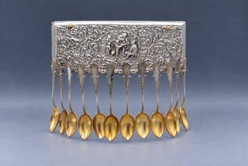 Koffielepel (13) - .800 zilver - 12-delig lepelenset