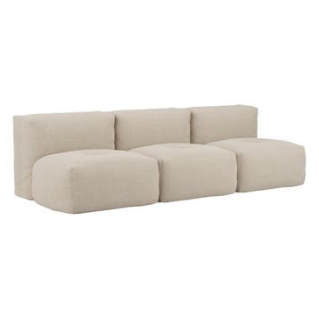 Soft Sofa Indoor 3 Seater Open - Teddy Beige, Verzenden, Nieuw, Beige, Zitzak