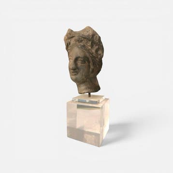 Terracotta Tanagra-stijl Hoofd - 24 cm (Zonder minimumprijs)
