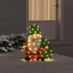 vidaXL Verlichte Kerstman met 60 LED Warmwit 70 x 62 cm, Verzenden, Nieuw