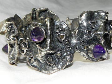 Other brand - Armband Zilver, amethist Amethist - Amethist, Nieuw
