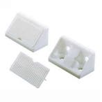 Hoekverbinder met afdekplaatje - wit-grijs, Ophalen of Verzenden, Nieuw