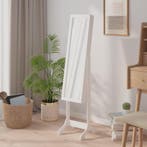 vidaXL Spiegel vrijstaand 34x37x146 cm wit, Huis en Inrichting, Woonaccessoires | Spiegels, Verzenden, Nieuw
