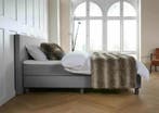 ACTIE! Boxspring Venetië 140 200 Grijs, Verzenden, Nieuw, 140 cm, Twijfelaar