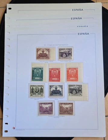 Spanje 1931 - Volledige serie III Congres van de U.P.P., Gestempeld