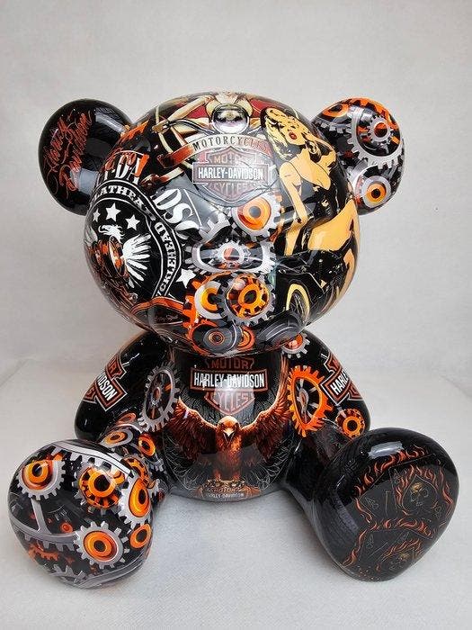 ArtBrut by Ann - Mad Bear Harley-Davidson, Antiek en Kunst, Kunst | Designobjecten