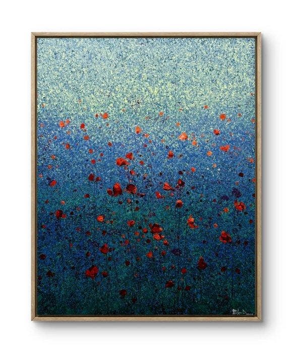 Parfen.D XL - Embers on Blue, Antiek en Kunst, Kunst | Designobjecten
