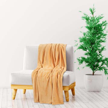 vidaXL Deken 150x200 cm polyester woestijnmist, Verzenden, Nieuw, Bruin
